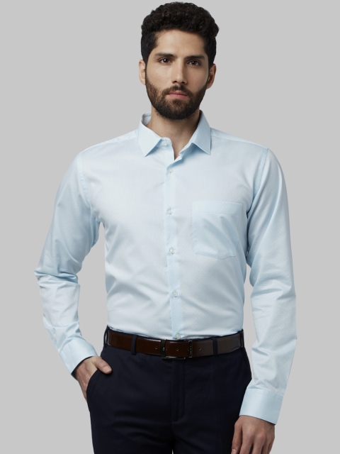 

Park Avenue Men Blue Slim Fit Self Design Formal Shirt