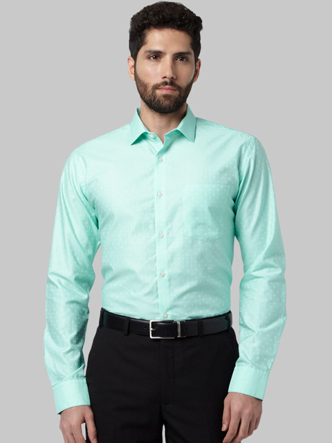 

Park Avenue Men Green Slim Fit Printed Formal Shirt