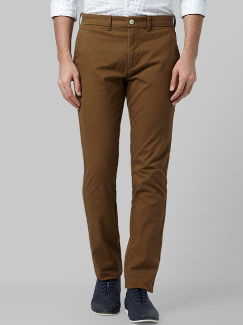 

Park Avenue Men Brown Regular Fit Solid Formal Trousers