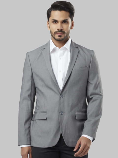 

Raymond Men Grey Self Design Slim Fit Single-Breasted Formal Blazer