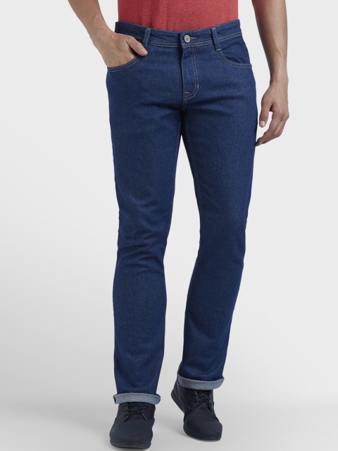 

ColorPlus Men Blue Tapered Fit Mid-Rise Clean Look Stretchable Jeans