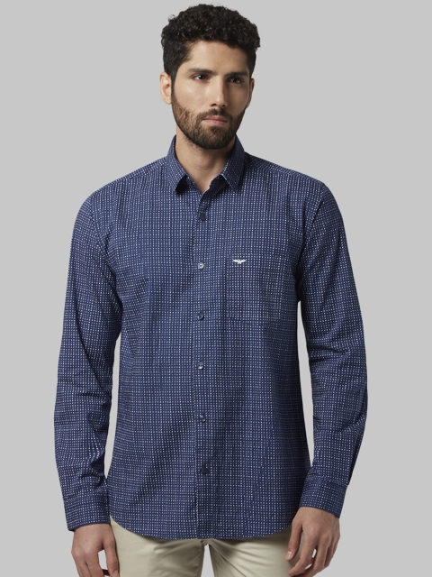 

Park Avenue Men Blue Slim Fit Printed Casual Shirt