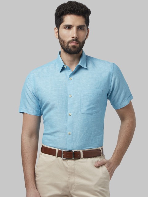 

Park Avenue Men Blue Slim Fit Solid Casual Shirt
