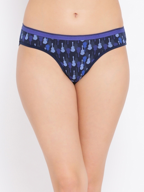 

Clovia Women Blue Printed Bikini Briefs PN2913P08XL