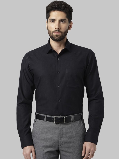 

Park Avenue Men Black Slim Fit Self Design Formal Shirt