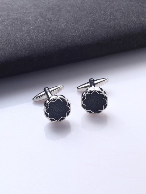

Tistabene Silver-Toned Round Cufflinks