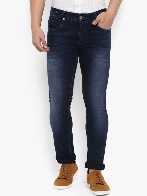 

Mufti Men Blue Regular Fit Mid-Rise Clean Look Stretchable Jeans