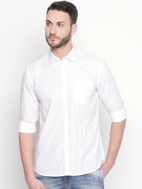 

BYFORD by Pantaloons Men White Regular Fit Solid Casual Shirt