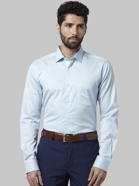 

Park Avenue Men Blue Slim Fit Self Design Formal Shirt