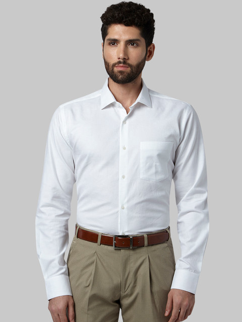 

Park Avenue Men White Slim Fit Printed Formal Shirt