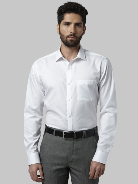 

Park Avenue Men White Slim Fit Self Design Formal Shirt