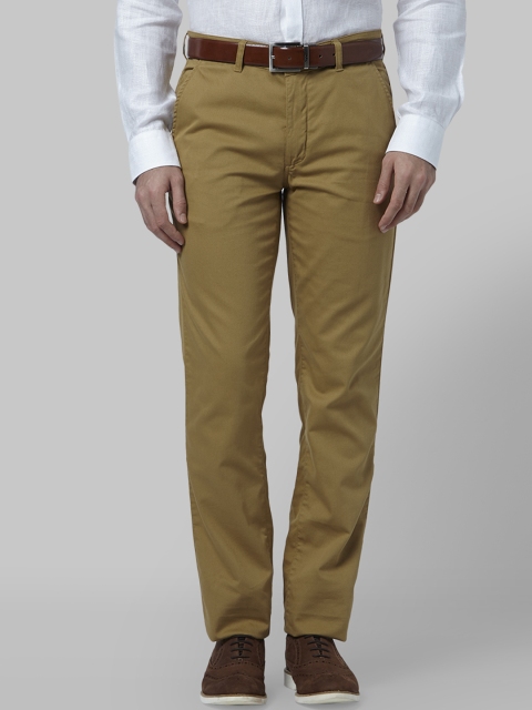 

Park Avenue Men Brown Regular Fit Solid Regular Trousers