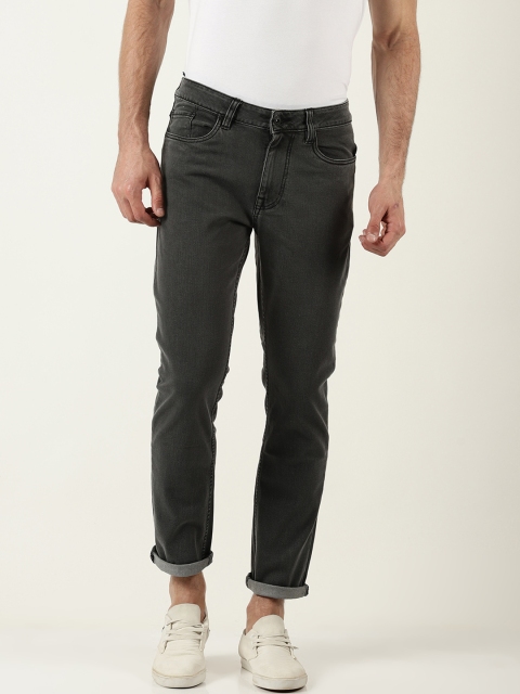 

Blue Saint Men Charcoal Slim Fit Mid-Rise Clean Look Stretchable Jeans