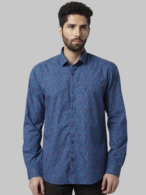 

Park Avenue Men Blue Regular Fit Printed Casual Shirt