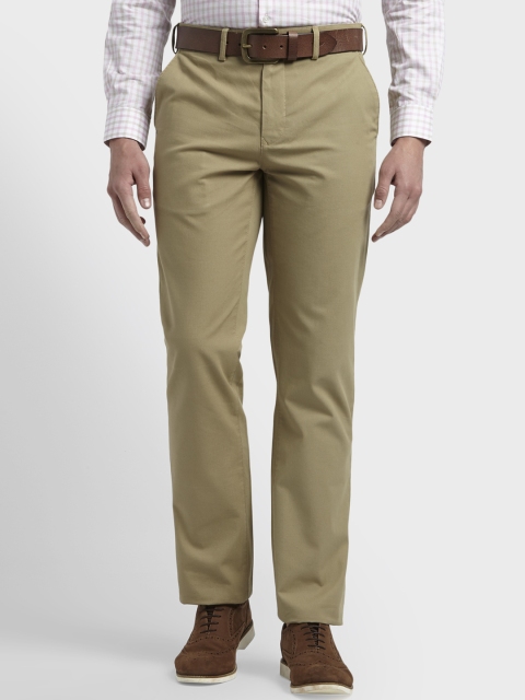 

ColorPlus Men Khaki Slim Fit Solid Formal Trousers