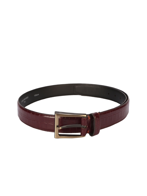 

SIMON CARTER LONDON Men Maroon Woven Design Belt