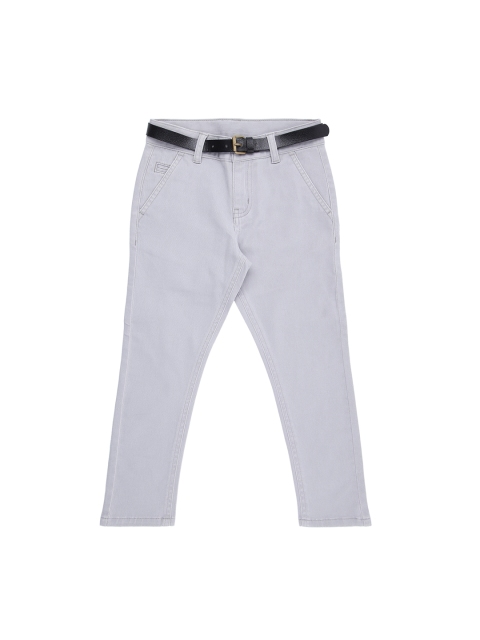 

CHALK by Pantaloons Boys Grey Regular Fit Solid Regular Trousers