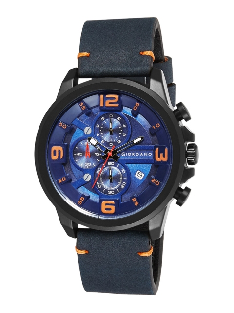 

GIORDANO Men Blue Analogue Leather Watch C1114