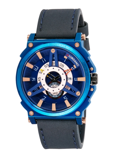 

GIORDANO Men Blue Analogue Leather Watch C1108