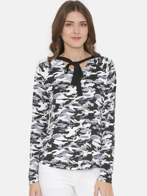 

Yaadleen Women Black Printed Top