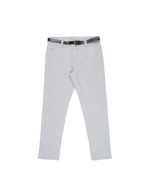 

POPPERS by Pantaloons Boys Grey Regular Fit Solid Regular Trousers