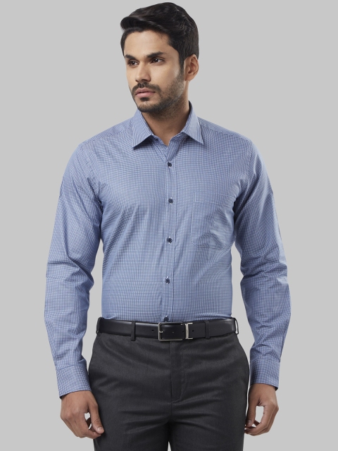 

Raymond Men Blue Regular Fit Printed Formal Shirt
