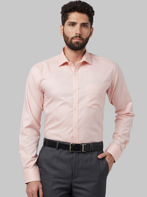 

Park Avenue Men Orange Slim Fit Self Design Formal Shirt