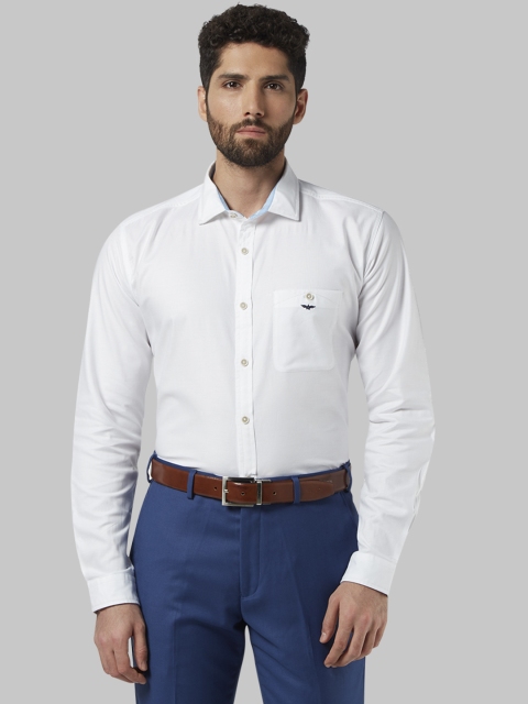 

Park Avenue Men White Slim Fit Solid Formal Shirt
