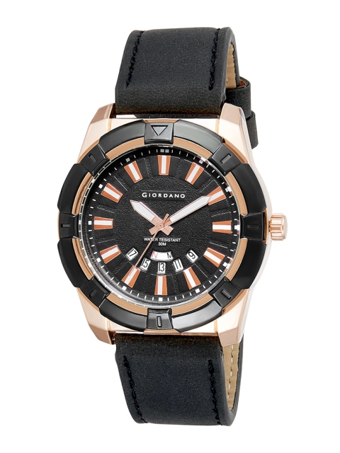 

GIORDANO Men Black Analogue Watch C1111-03