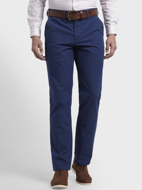 

ColorPlus Men Blue Slim Fit Solid Regular Trousers