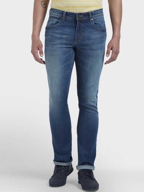 

ColorPlus Men Blue Tapered Fit Mid-Rise Clean Look Stretchable Jeans