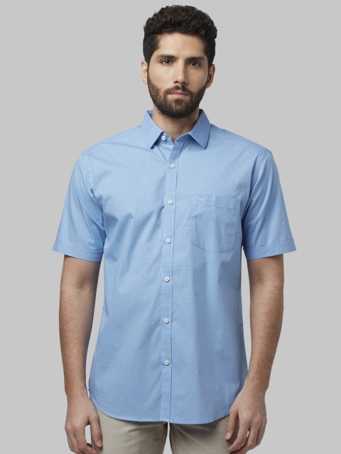 

Park Avenue Men Blue Regular Fit Solid Casual Shirt