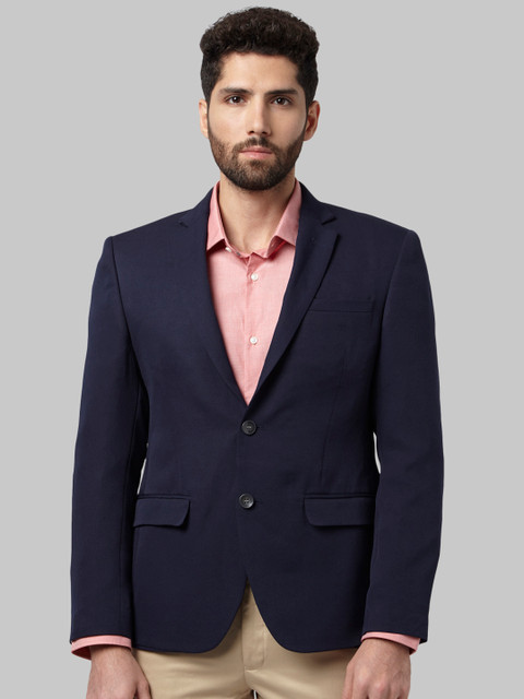 

Park Avenue Men Blue Single Breasted Blazer