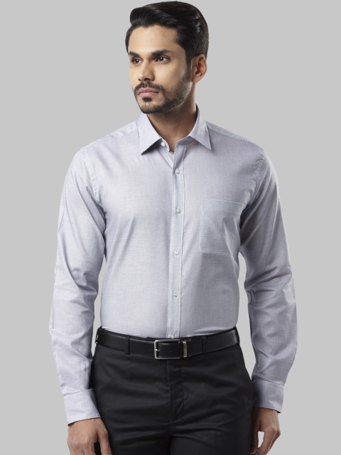 

Raymond Men White & Black Regular Fit Solid Formal Shirt