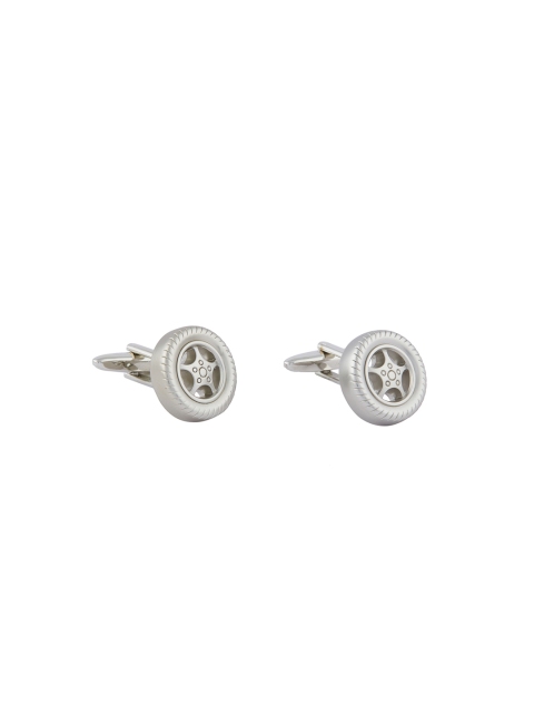 

shaze Silver-Toned Quirky Cufflinks