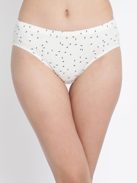 

Clovia Women White & Black Printed Mid-Rise Hipster Briefs PN2853A18
