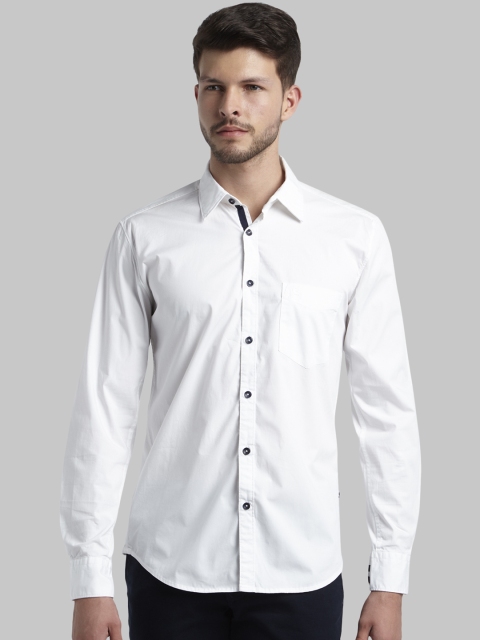 

Parx Men White Slim Fit Solid Casual Shirt