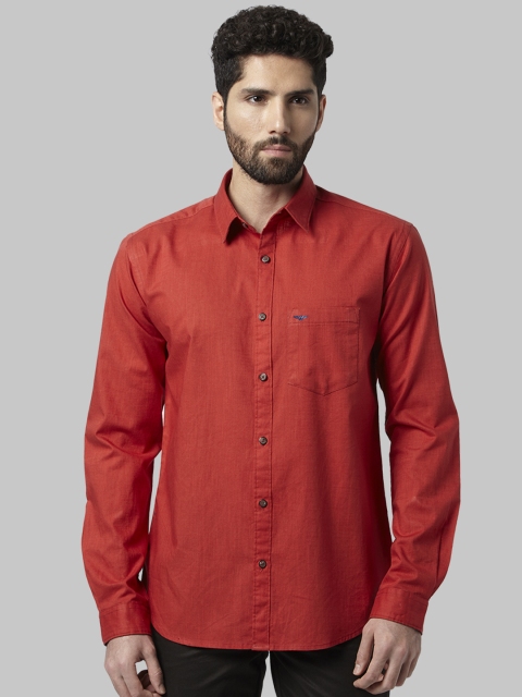 

Park Avenue Men Red Slim Fit Solid Casual Shirt