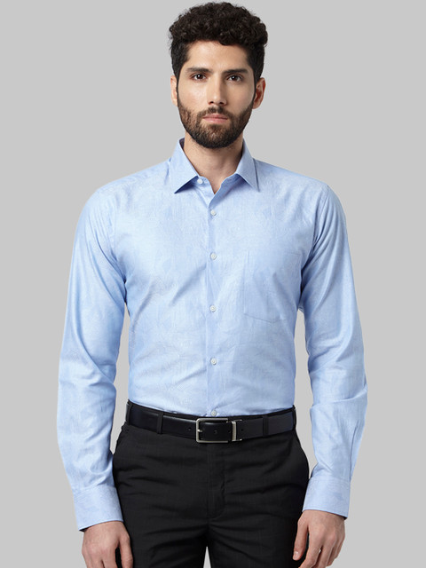 

Park Avenue Men Blue Slim Fit Printed Formal Shirt