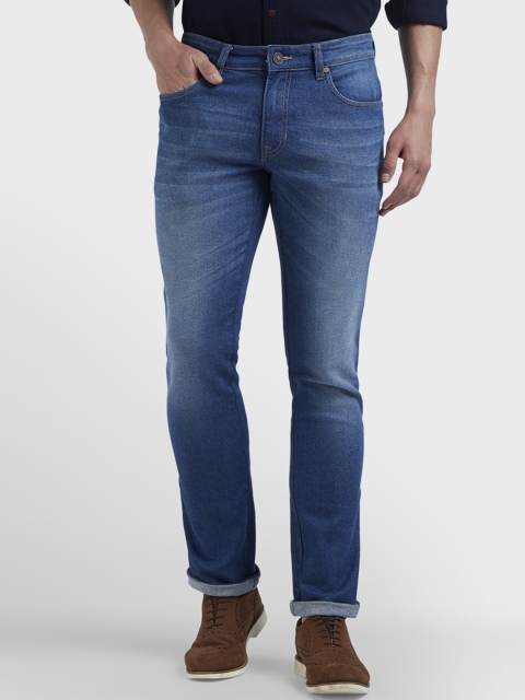

ColorPlus Men Blue Tapered Fit Mid-Rise Clean Look Stretchable Jeans