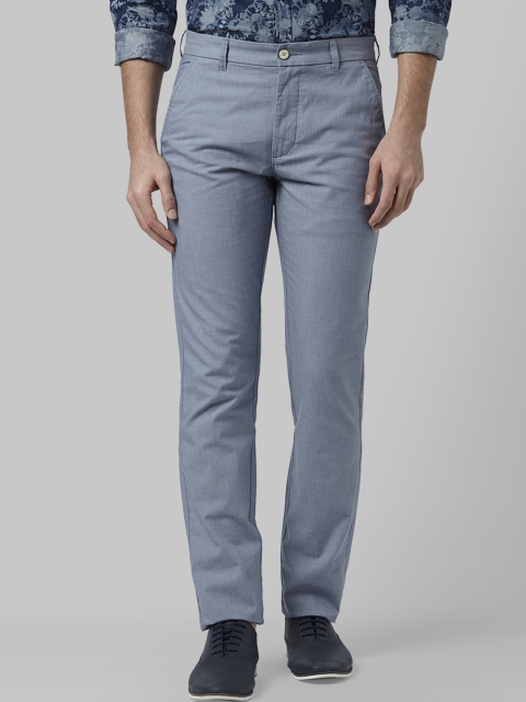

Park Avenue Men Blue Regular Fit Solid Regular Trousers
