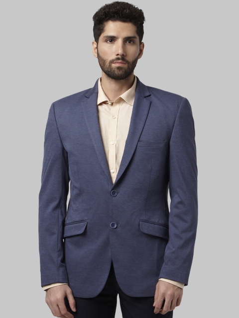 

Park Avenue Men Blue Single Breasted Blazer