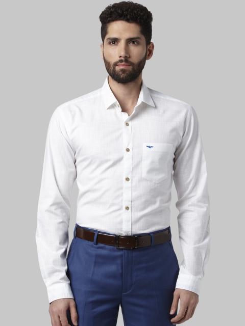 

Park Avenue Men White Slim Fit Solid Formal Shirt