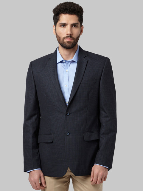 

Park Avenue Men Blue Single Breasted Blazer