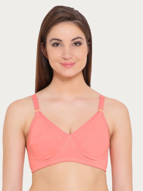 

Clovia Cotton Non-Padded Non-Wired Maternity Bra, Pink