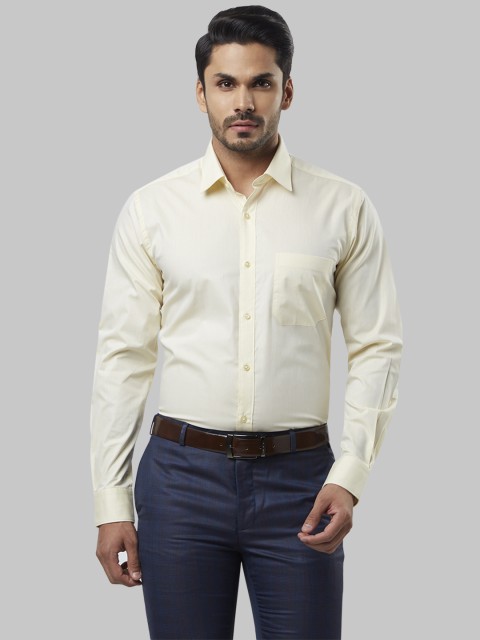 

Raymond Men Yellow Regular Fit Solid Formal Shirt