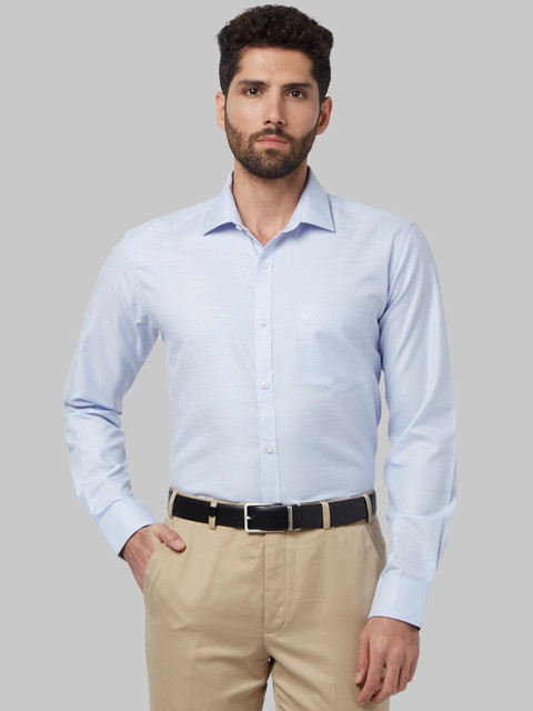 

Park Avenue Men Blue Slim Fit Self Design Formal Shirt