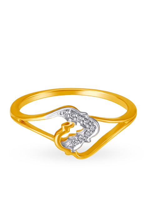 

Mia by Tanishq Women Yellow Gold-Toned Ring With Diamond