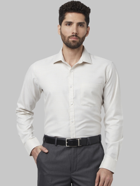 

Park Avenue Men White Slim Fit Self Design Formal Shirt