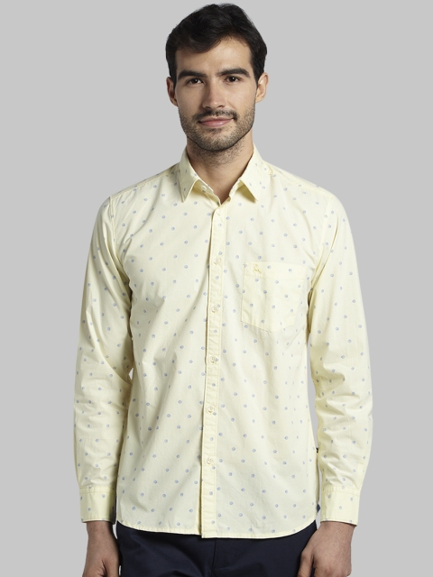 

Parx Men Yellow & Blue Slim Fit Printed Casual Shirt